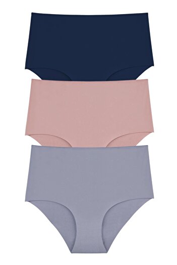 Sensu Women's High Waist Laser Cut Panties 3-Piece Kts2011