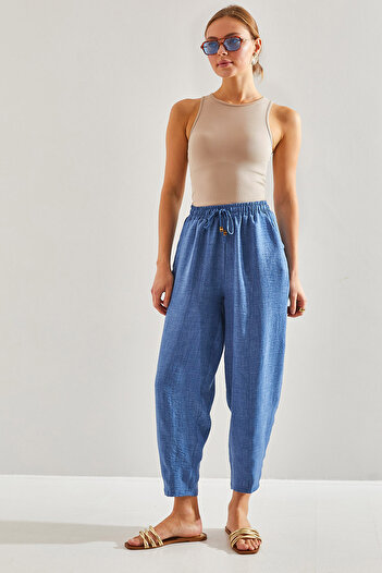 Bianco Lucci Women's Elastic Waist Trousers