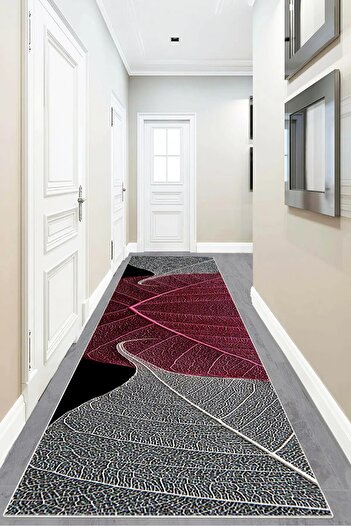 on the clouds Leaf Patterned Modern Living Room Carpet - Digital Printing, Washable Non-Slip Base