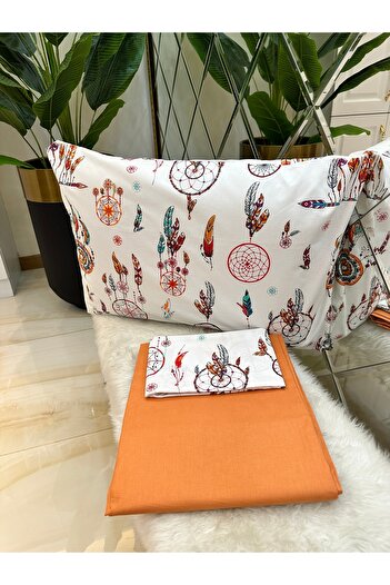 micoton 100% Cotton Double Elasticless Sheet and Pillow Set