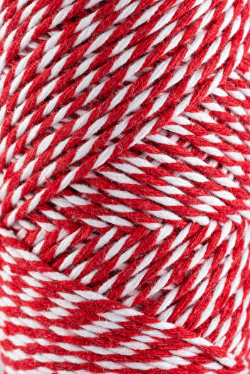 SENSY Premium 100 Meters 100 G Red White Package Rope Gift Packing Rope Martentica Rope Twine Baker