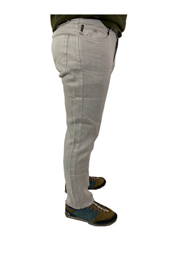dcn giyim 1985 Men's Linen Linen Trousers - Regular Fit Raw Pants