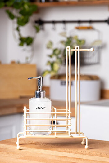 FH finehome Neva Single Liquid Soap Dispenser with Stand Cappucino