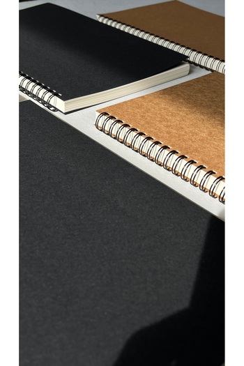 Fark Tanıtım B5 (17.6CM X 25CM) 1 Piece Brown Kraft Covered Lined Spiral Notebook