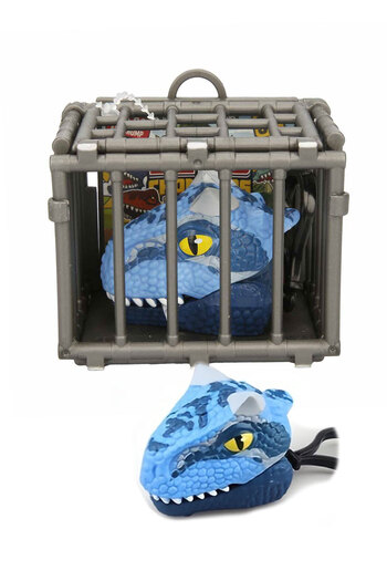 Toyaş Carnotaurus in Cage Mini Dinosaur Stroller Keychain Toy Pull Drop Dinosaur