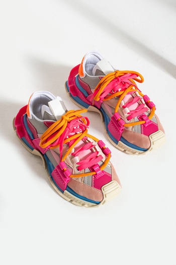 İnan Ayakkabı Dolce Women's Fuchsia/grey/blue Color Sports & Senakers Shoes (5 CM)
