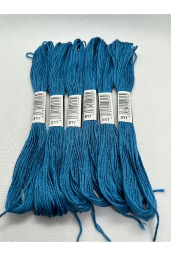 ALMİŞ 6 Pieces Single Color Etamine Cross Stitch Bracelet Brazilian Embroidery Thread 3-602