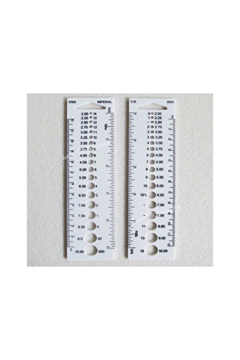 hodbehod Measuring Ruler for Knitting Skewers Practical Knitting Skewers Measurement Chart