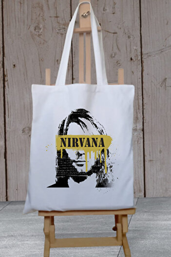 Cemira Nirvana Kurt Cobain Χοντρό αδιάβροχο υφασμάτινο τσαντάκι τσάντα ώμου καμβά