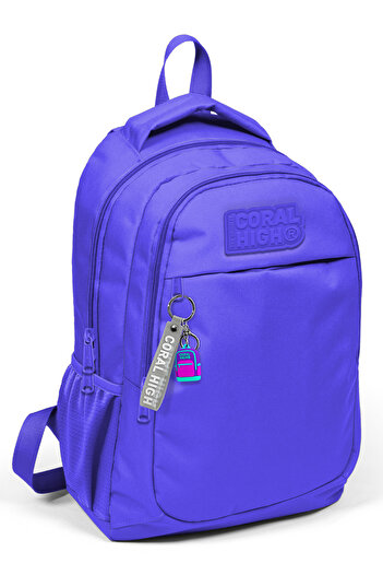 Coral High Kids Lavender Three Compartment School Backpack 14402