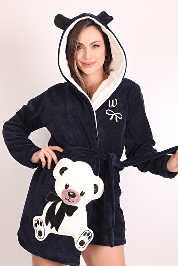 Wild Love Жіночий короткий халат з вишивкою 100 бамбуків Capson