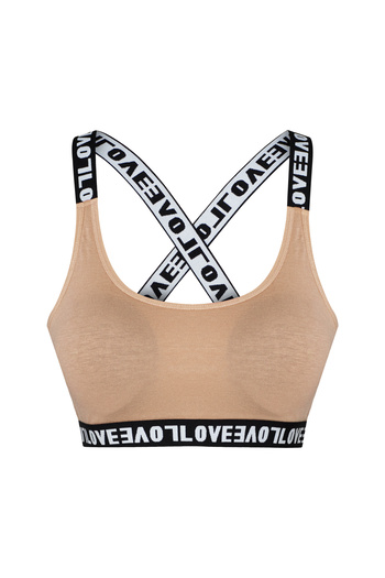 HNX Cotton LOVE Rubber Women's Sports Bustier 3-Piece