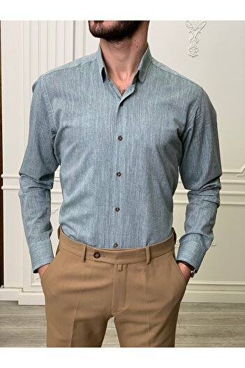 LONATOLİA Slim Fit Italian Cut Men's Shirt