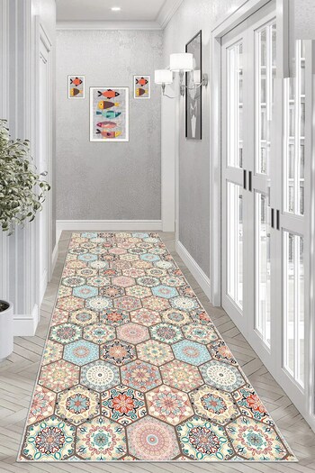 on the clouds Ethnic Rug Patterned Digital Printed Washable Non-Slip Based Modern Living Room Carpet and Floor Mat