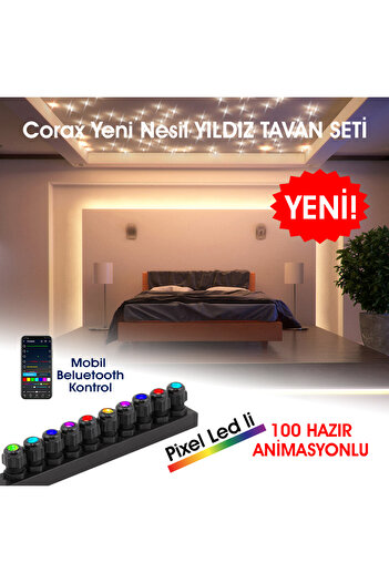 coraxads Star Light - Rolls Royce - Fiber Optik Yıldız Tavan Işık Kaynağı - 10 Çıkışlı Modül
