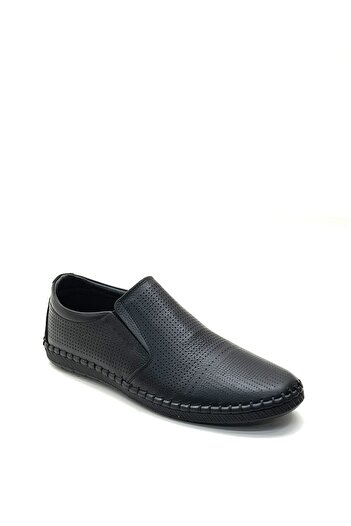 grado Genuine Leather Men's Summer Shoes Black Color 1500-9