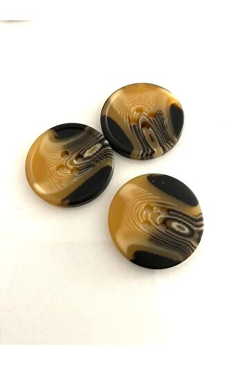 canan dizayn 25 MM COAT AND TRENCHCOT BUTTON MATTE BROWN-BEIGE (8 PIECES)