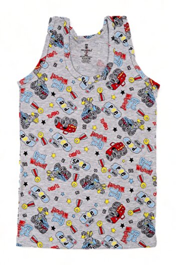 Ceylanoğlu 6-Piece Patterned Lycra Boys' Tank Top
