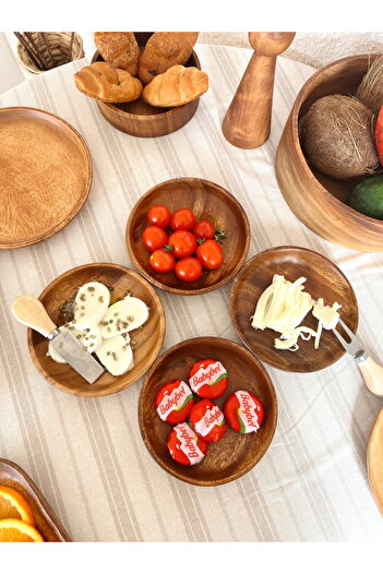 KaiHome 4-Piece Acacia Breakfast / Meze Plate