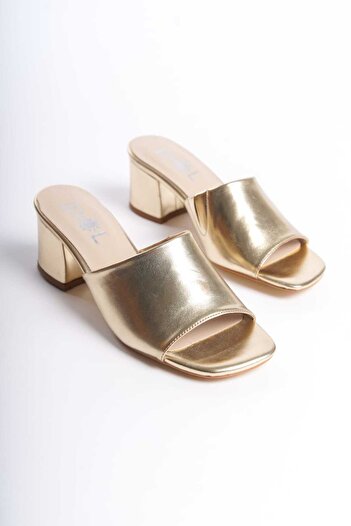İDOL SHOES KADIN VEGAN DERİ TOPUKLU TERLİK