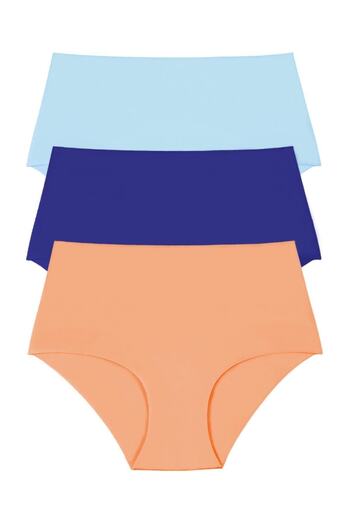 Sensu Women's High Waist Laser Cut Panties 3-Piece Kts2011