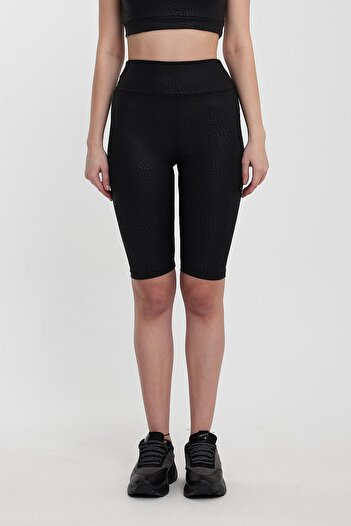 Penyelux Women's Sportivachic Patterned Stretchy Sport Performance Short Leggings