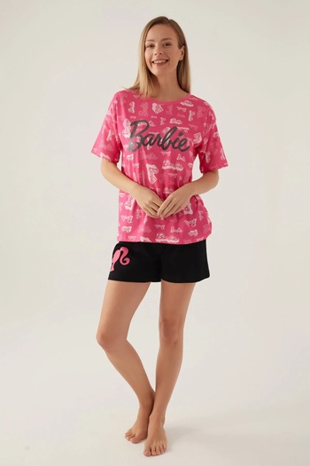 Barbie BARBIE LICENSED CREW ΛΑΙΜΟΥ ΚΟΝΤΟΜΑΝΙΚΙ ΓΥΝΑΙΚΕΙΟ ΣΟΡΤΣ ΠΙΤΖΑΜΑ ΣΕΤ 1705