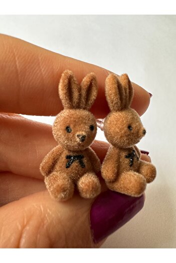 Amor Center Special Design Rabbit Plush Earrings