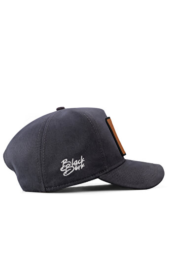 BlackBörk V1 Baseball Rock - 1cs Kod Logolu Unisex Antrasit Şapka (CAP)