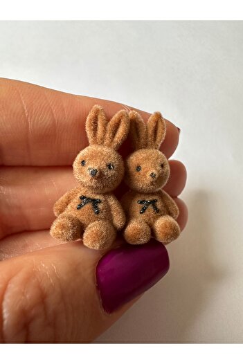 Amor Center Special Design Rabbit Plush Earrings