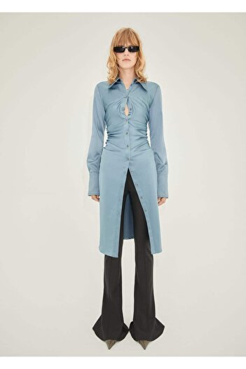 MANGO Woman Slim fit shirt dress
