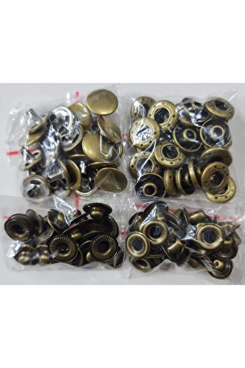 tuhafiyecimiz 50pcs 15mm Stainless Alpha Studs (50 Sets) Antique ( Bronze)