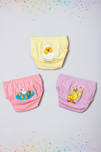 ADABEBEK Baby Girl Cute Animals Patterned 3-Piece Waterproof Training Pants