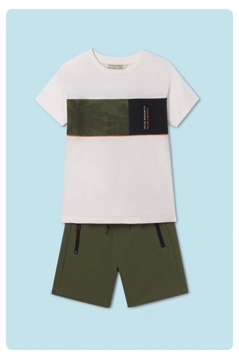 MAYORAL LIMI men's young children's cotton combed cotton T-shirt shorts set