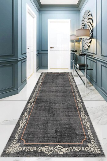 on the clouds Ottoman Motif Digital Printed - Washable Non-Slip Based Living Room Carpet and Floor Mat