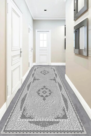 on the clouds Ottoman Patterned Digital Printed - Washable Non-Slip Based Stain Resistant Living Room Carpet and Floor Mat