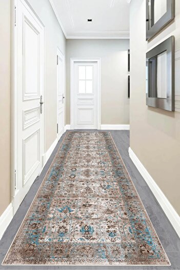 on the clouds Ottoman Patterned Digital Printed Washable Non-Slip Based Living Room Carpet and Runner