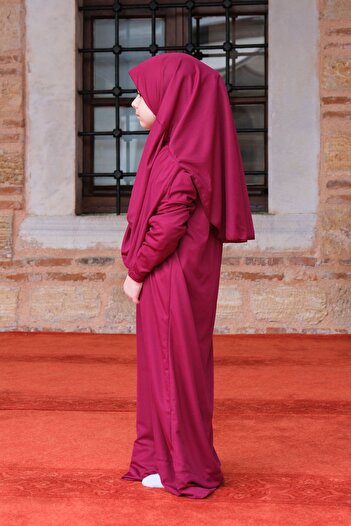 LOCCO Çocuk Namaz Elbisesi Mürdüm
