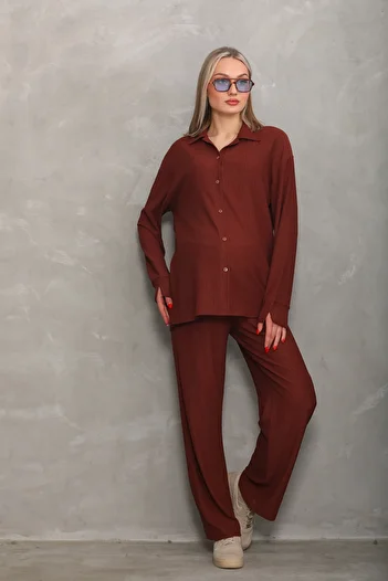 Miss Dünya Lissa Front Buttoned Maternity and Maternity Tunic Set