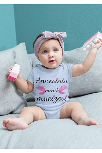 ADABEBEK Mother's Little Miracle Printed Short Sleeve Snap Badi
