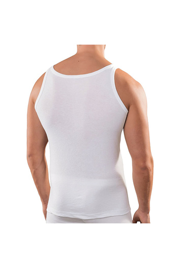 ANTHONY JACKSON Box of 5 Premium Classic Men's Undershirt Alexander Extra Long - Combed Fine Ribbed Organic Cotton