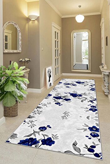 on the clouds Modern Living Room Flower Patterned Digital Printed Washable Non-Slip Base Stain Resistant Carpet and Floor Mat