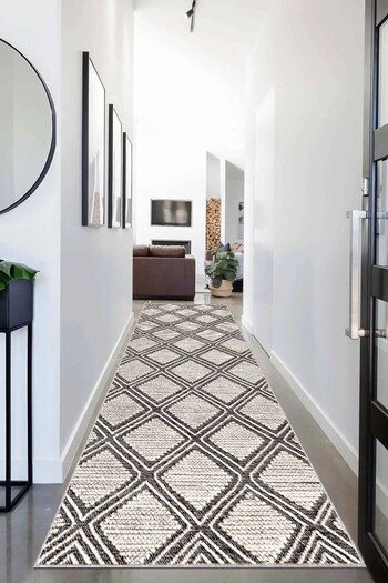 on the clouds Ethnic Rug Patterned - Geometric Tile Washable Non-Slip Based Living Room Carpet