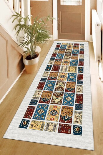 on the clouds Vintage Antique Rug Patterned Living Room Carpet and Runner - Non-Slip Base, Washable Print