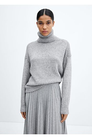 MANGO Woman Pleated flared skirt