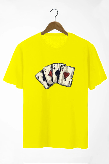 Pasage Azurco Oversize Playing Card Printed Black Dark T-shirt