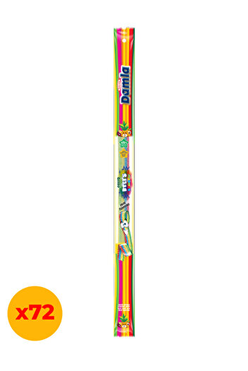 TAYAŞ 15 Gr X 72 Pieces Licorice Rainbow Drop Sour Belts - Cardboard Box