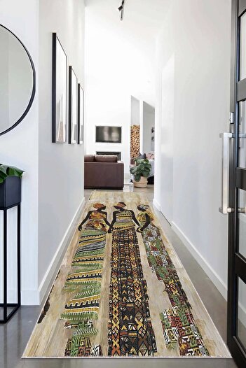 on the clouds African Patterned Women's Carpet - Digital Printing, Washable Modern Living Room Rug