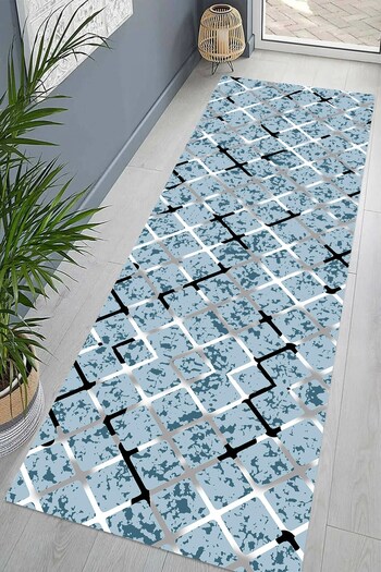 on the clouds Modern Living Room - Geometric Tile Patterned, Washable Non-Slip Based Carpet and Runner