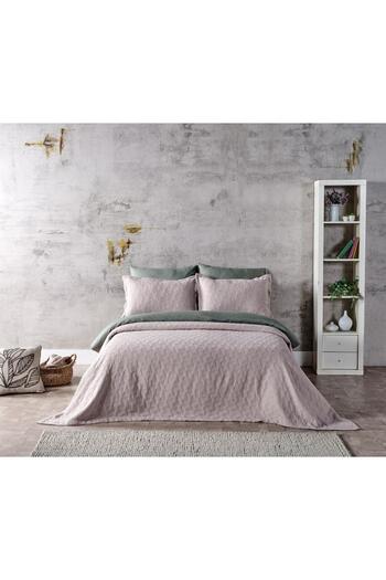 Lolavien Silva Single King Size Bedspread - Mink